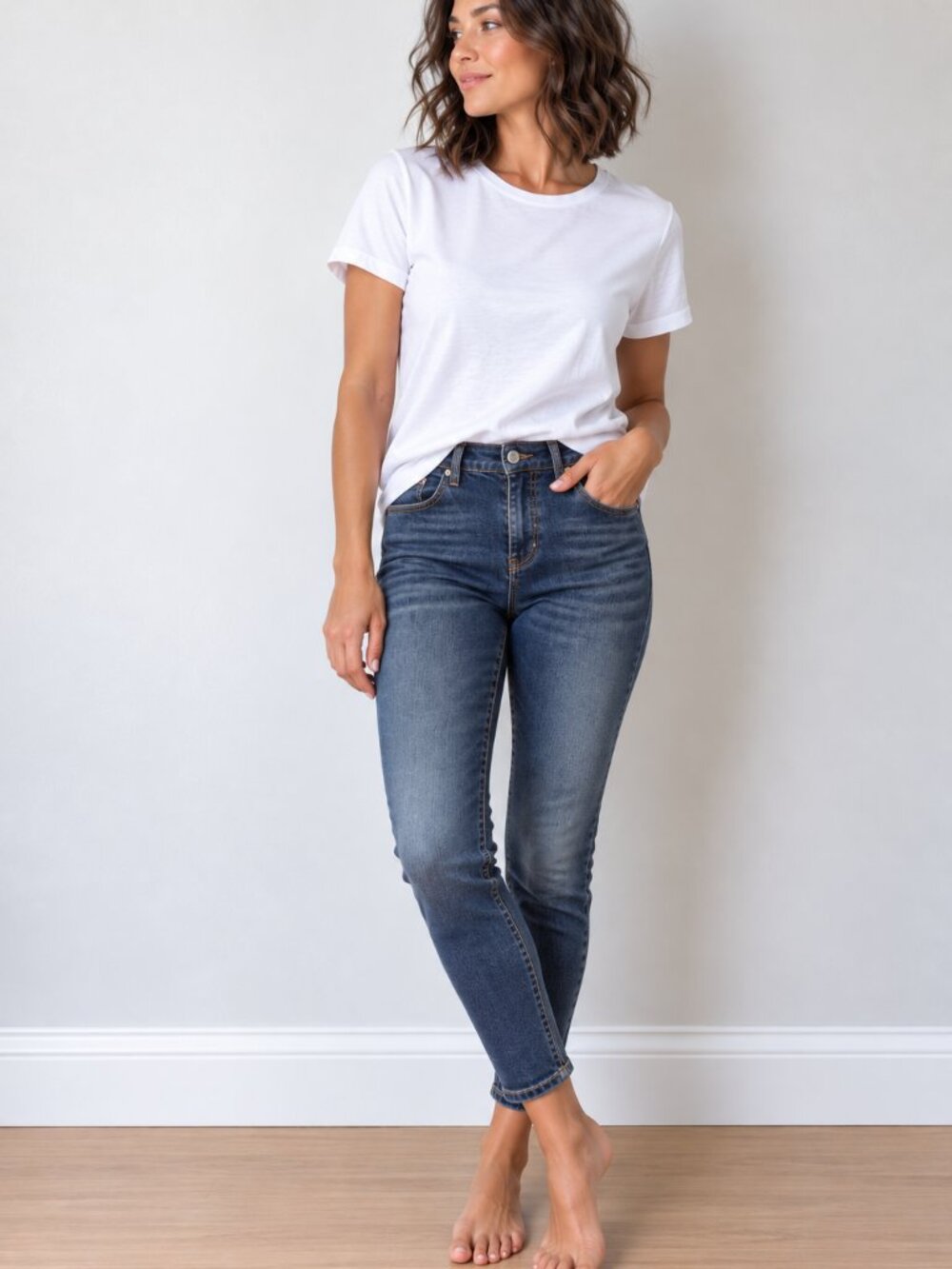 rag & bone Cate Mid-Rise Ankle Skinny Jeans Carmen Dark Blue 32